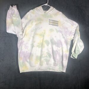 Dua Lipa Hoodie Mens Extra Large Tie Dye Don't Start Now Graphic Sweatshirt